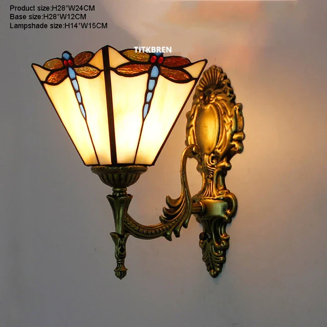 applique murale fleurs turques abat-jour baroque en verre décoratif - Image 16
