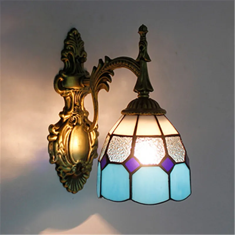 applique murale fleurs turques abat-jour baroque en verre décoratif - Image 5