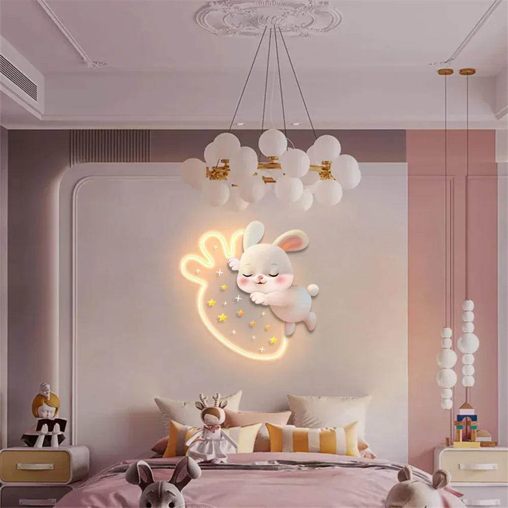 applique murale lapin aux fraises pour chambre d'enfant décorative - Image 6