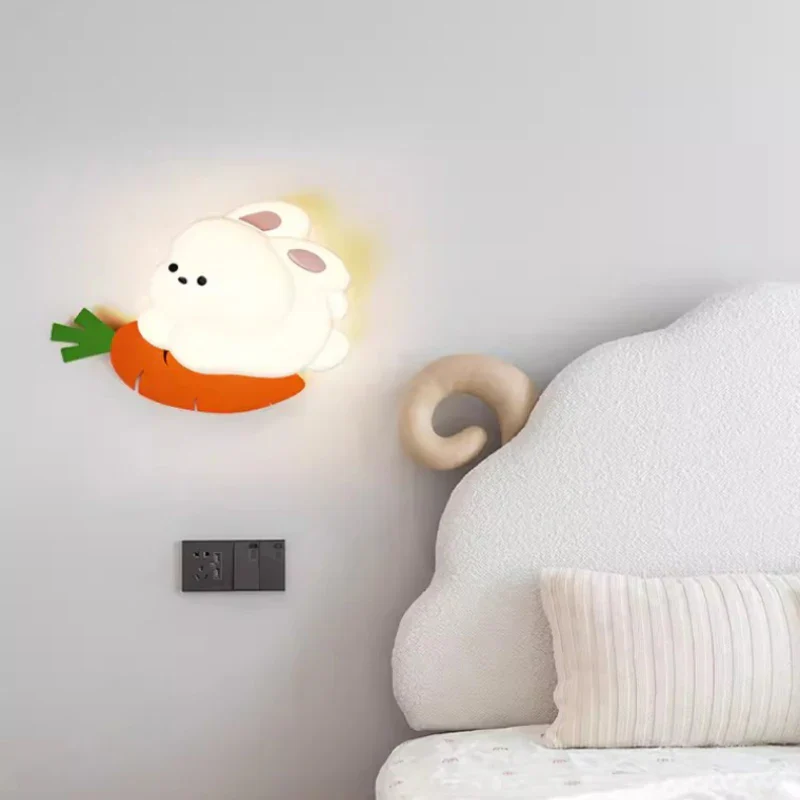 applique murale lapin radis LED pour chambre enfant - Image 3