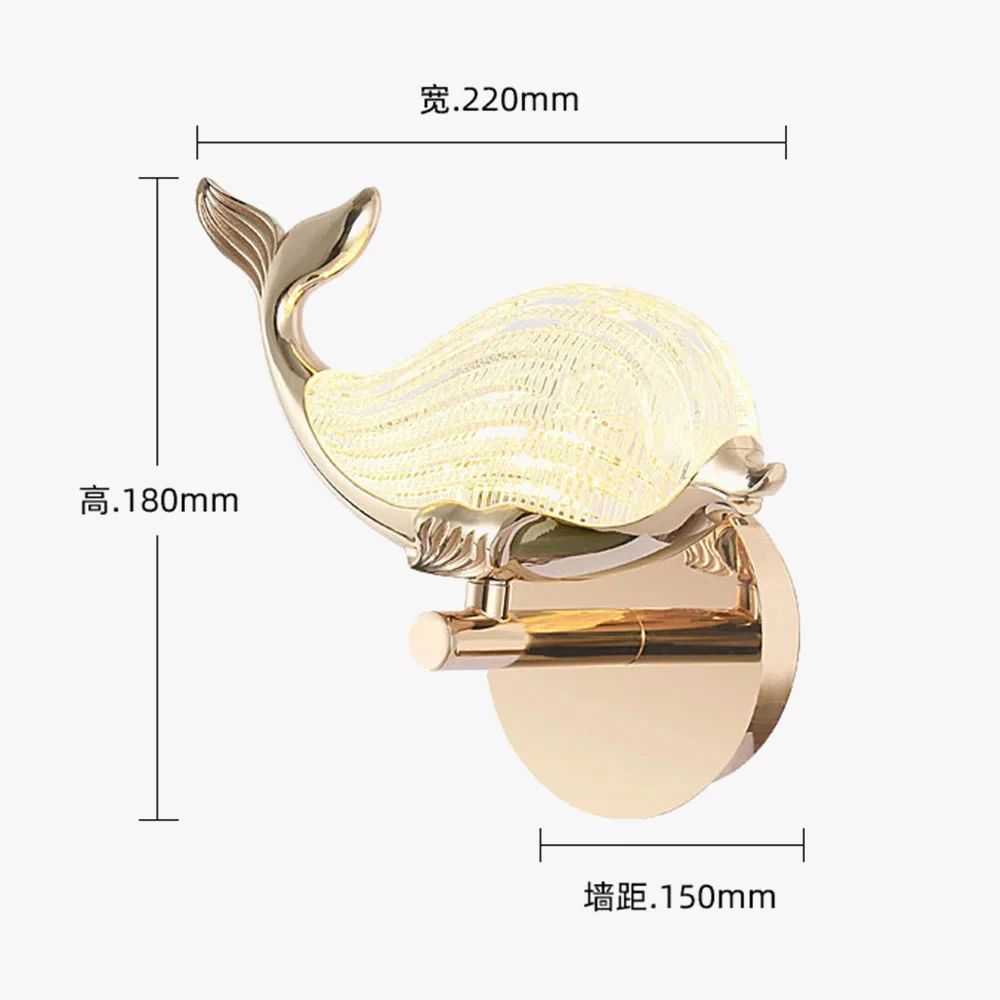 applique murale led baleine design pour décoration intérieure enfant - Image 6
