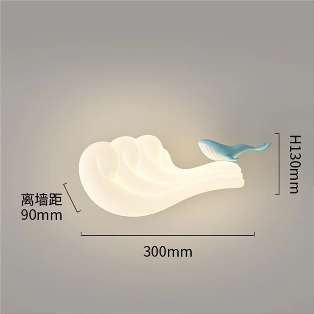 applique murale led baleine et voilier pour enfants avec couleurs changeantes - Image 8