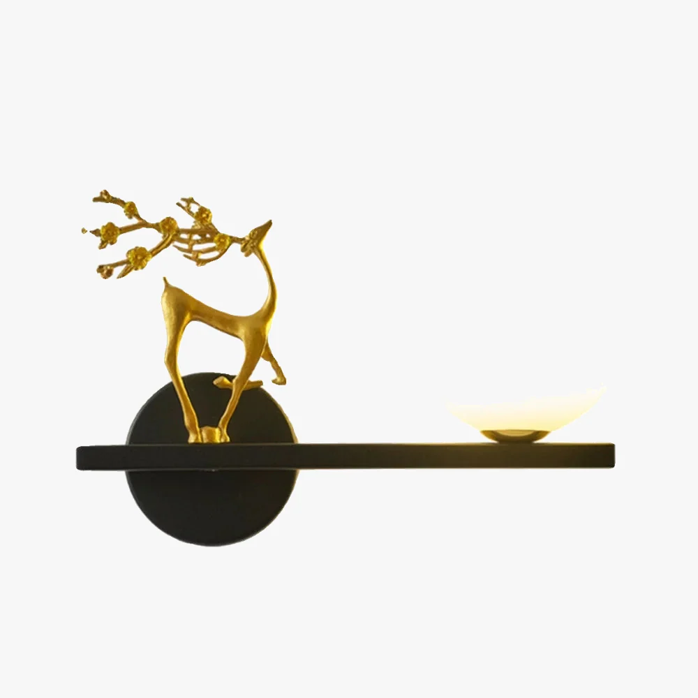 applique murale led cerf doré pour décoration artistique intérieure - Image 5