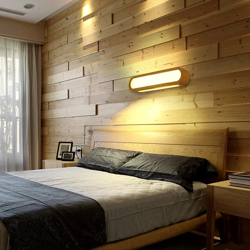 applique murale led créative en bois nordique pour diverses utilisations - Image 5