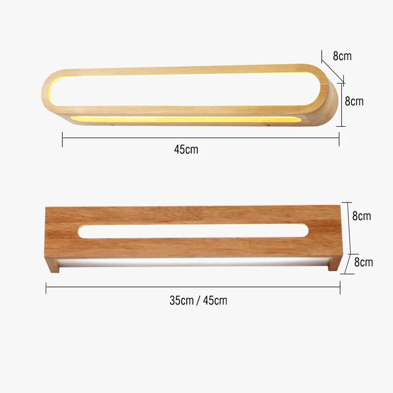 applique murale led créative en bois nordique pour diverses utilisations - Image 6