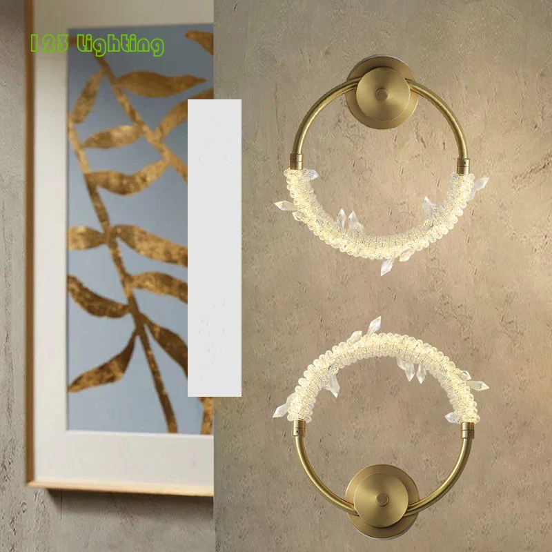 applique murale led cristal et cuivre décorative pour intérieur - Image 4