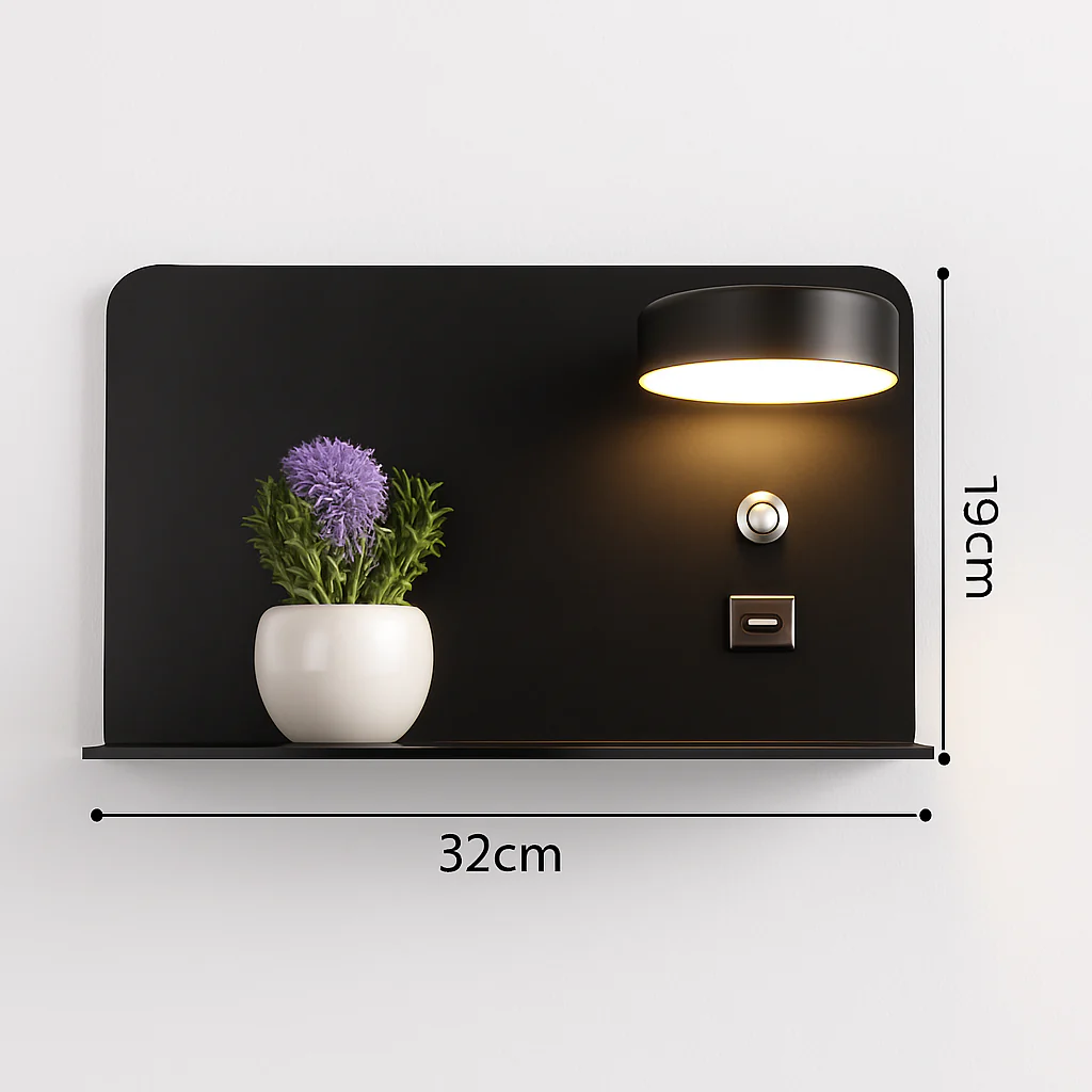 applique murale led décorative avec interrupteur et usb - Image 10