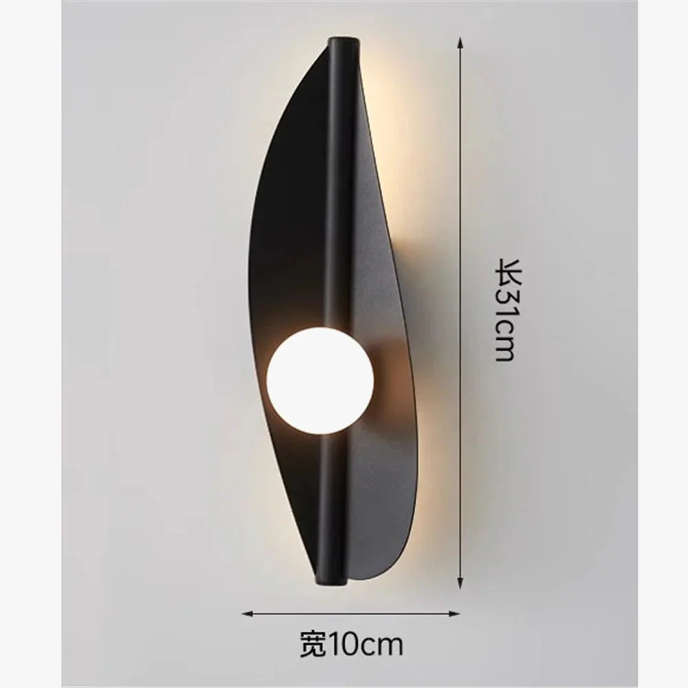 applique murale led design feuille en acrylique moderne décoration intérieure - Image 8