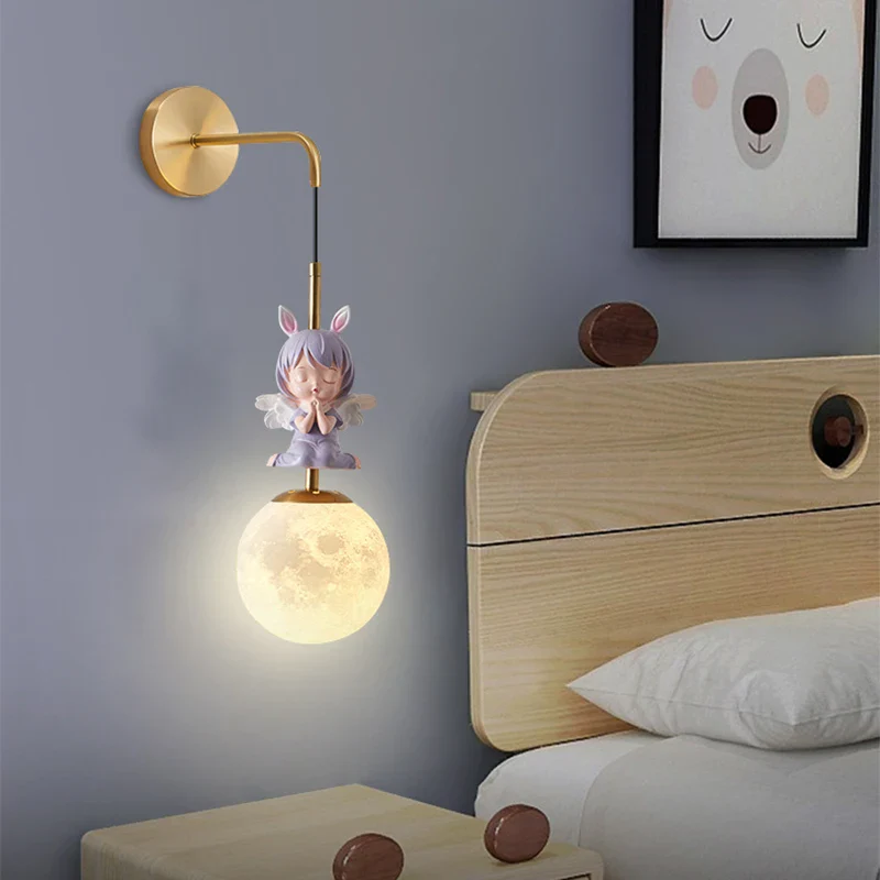 applique murale led design lune et planète pour décoration intérieure - Image 2