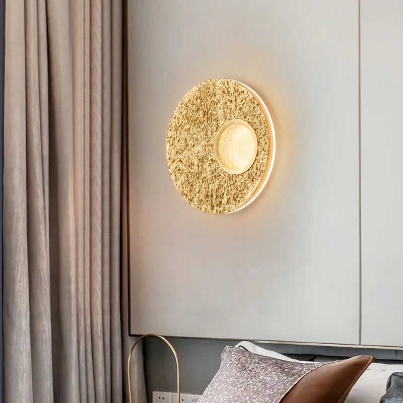 applique murale led design nordique en forme de lune en résine décorative - Image 3