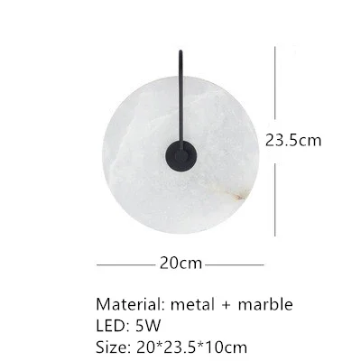 applique murale led dorée en métal et marbre naturel pour éclairage moderne - Image 15