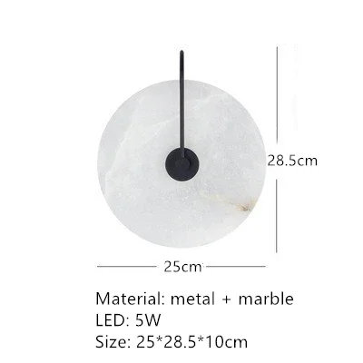 applique murale led dorée en métal et marbre naturel pour éclairage moderne - Image 17