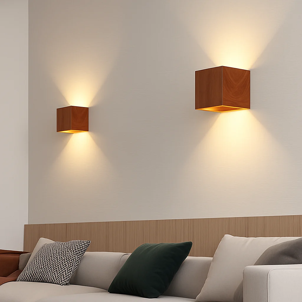 Applique murale Led en bois de couleur nordique - Image 2