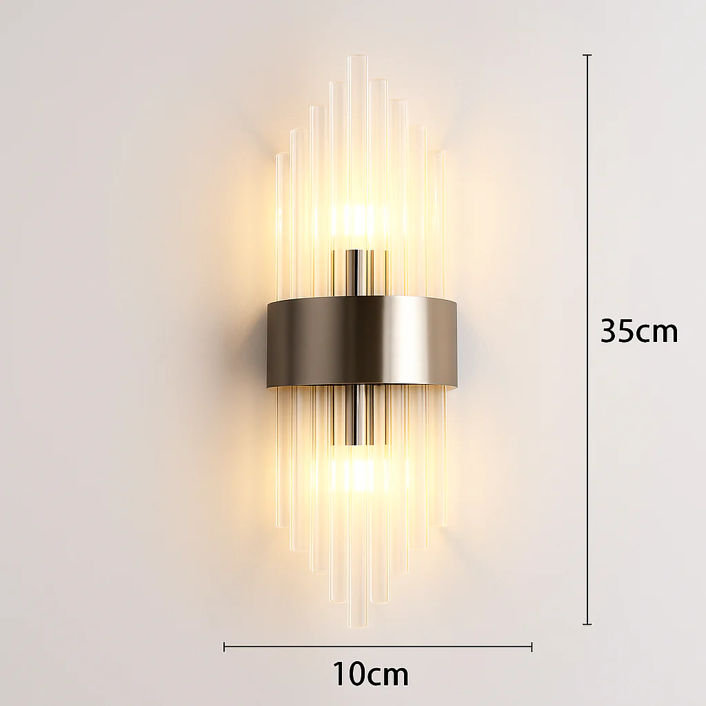 Applique murale LED en cristal clair - Image 12