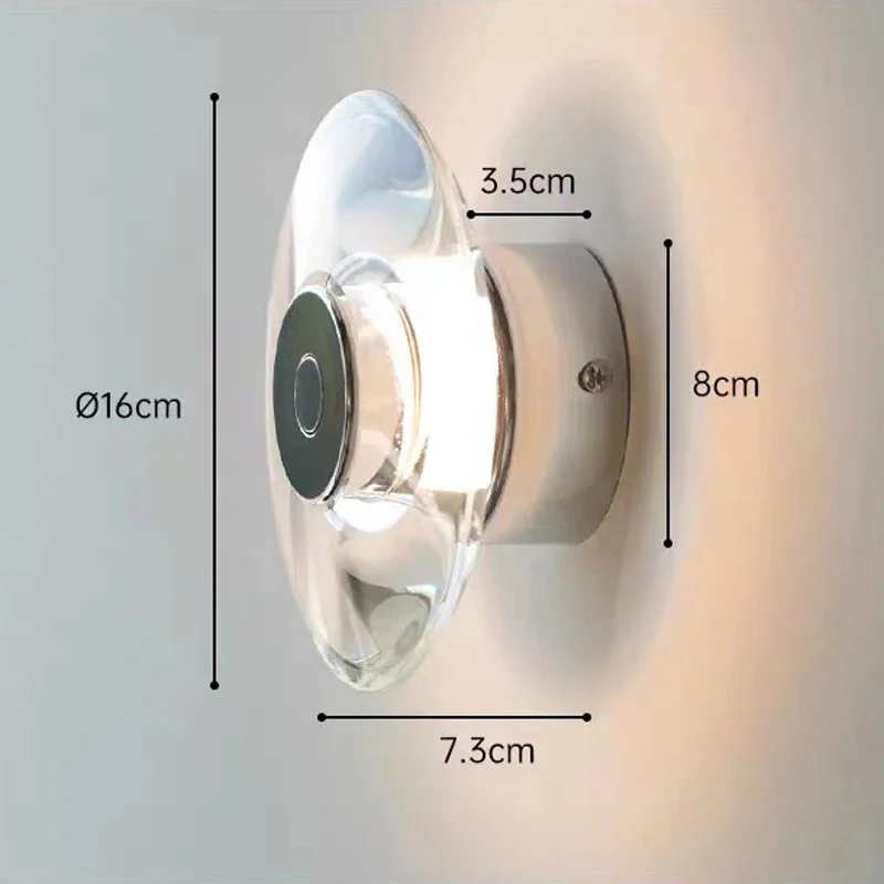applique murale led en cristal pour décoration intérieure élégante - Image 6