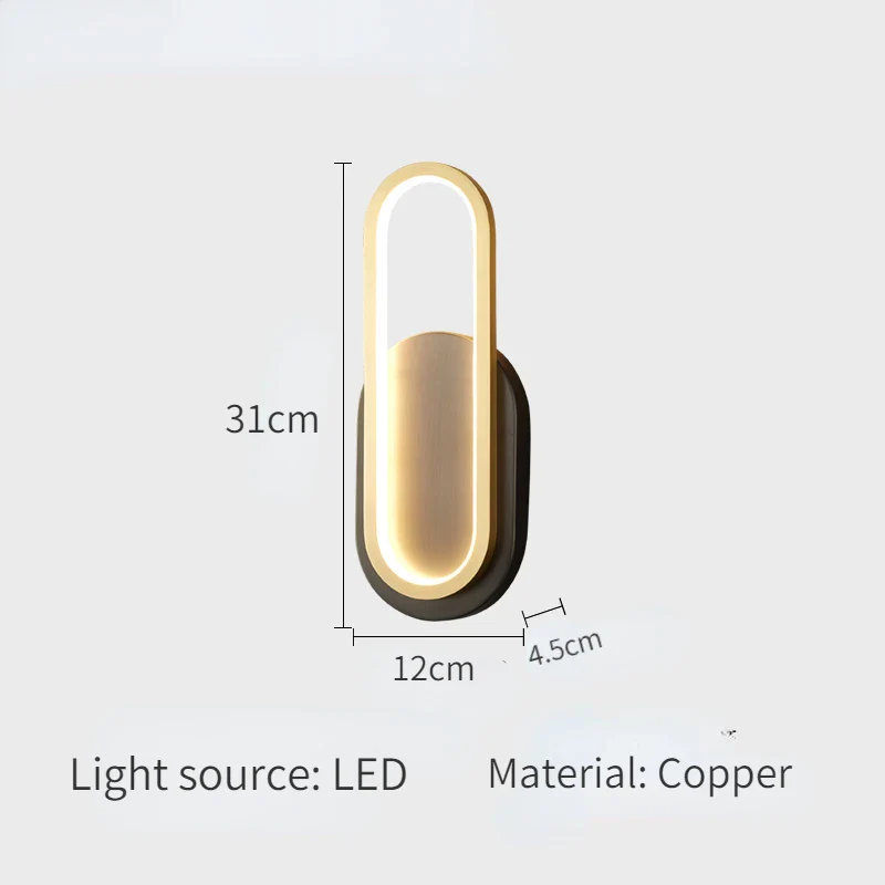 applique murale led en cuivre style industriel minimaliste - Image 10