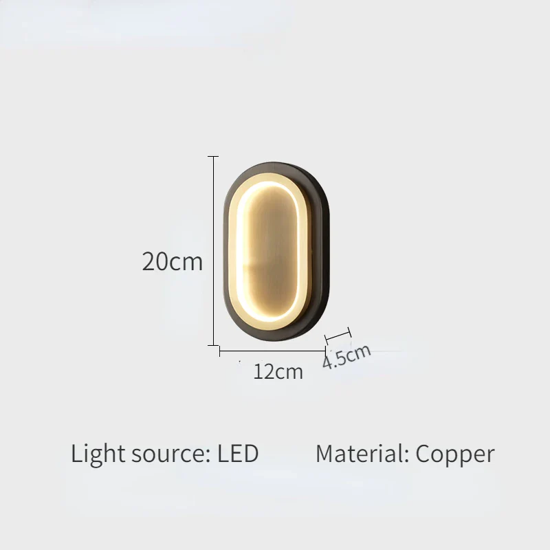 applique murale led en cuivre style industriel minimaliste - Image 7