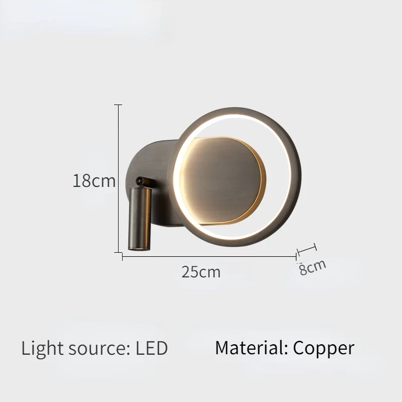 applique murale led en cuivre style industriel minimaliste - Image 8