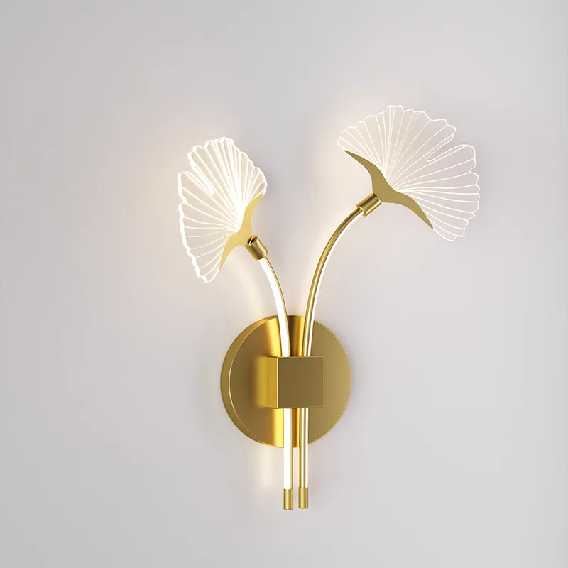 applique murale led en forme de feuille de ginkgo décorative - Image 2