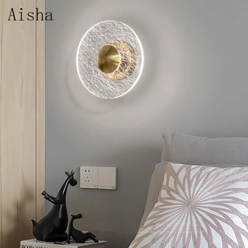 applique murale led en forme de fleur décorative en métal doré - Image 4