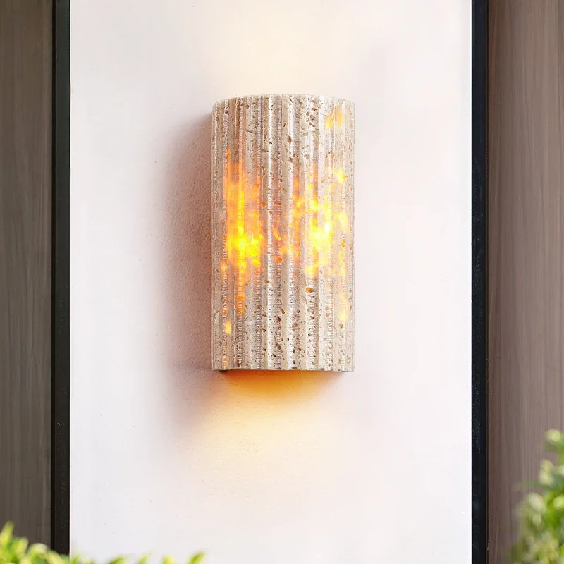 applique murale led en pierre pour décoration extérieure et ambiance chaleureuse
