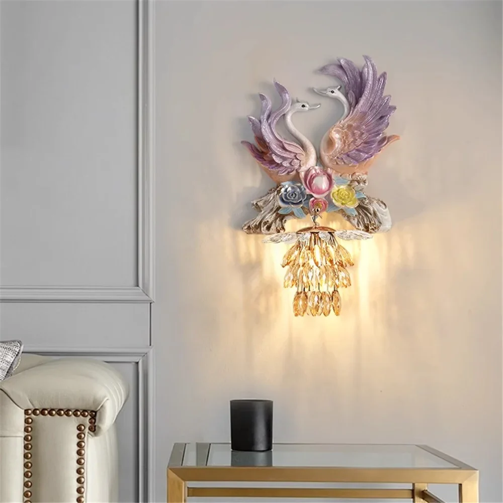 applique murale led en résine cygne décoration créative et moderne - Image 3