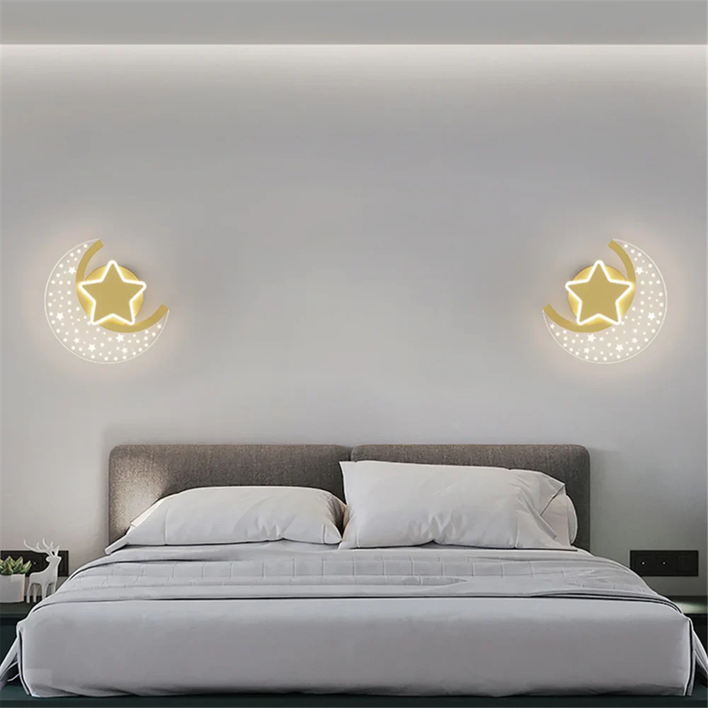 applique murale led étoile et lune pour décoration intérieure - Image 4
