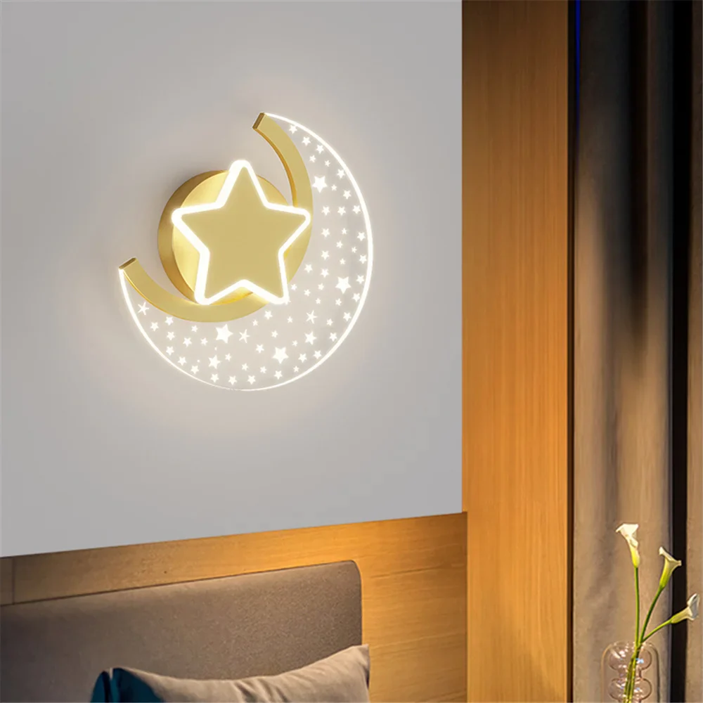 applique murale led étoile et lune pour décoration intérieure - Image 6