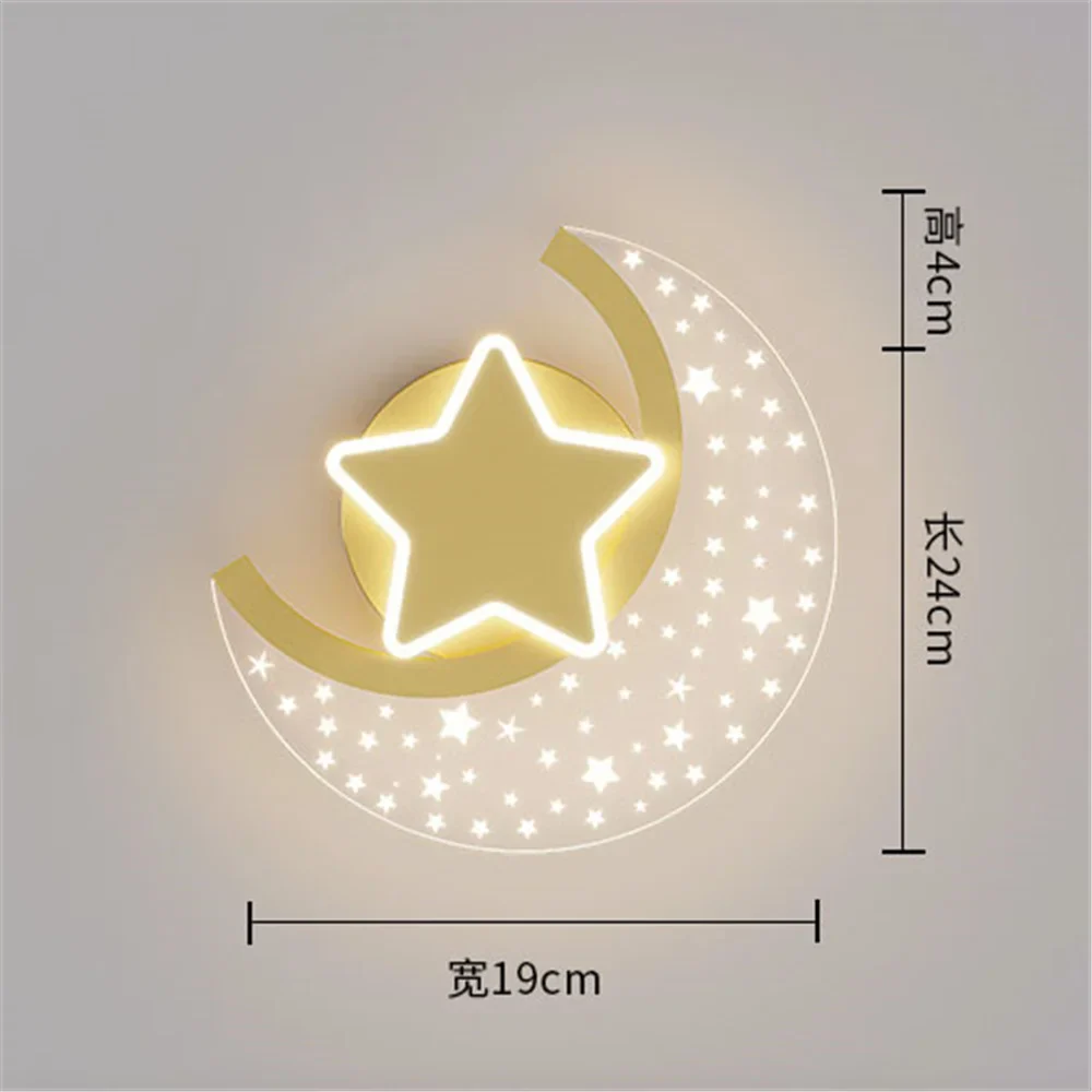 applique murale led étoile et lune pour décoration intérieure - Image 8
