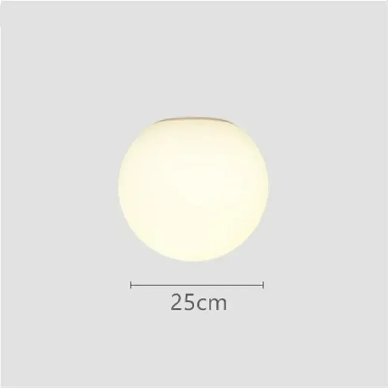 applique murale led moderne abat-jour rond en verre blanc - Image 10