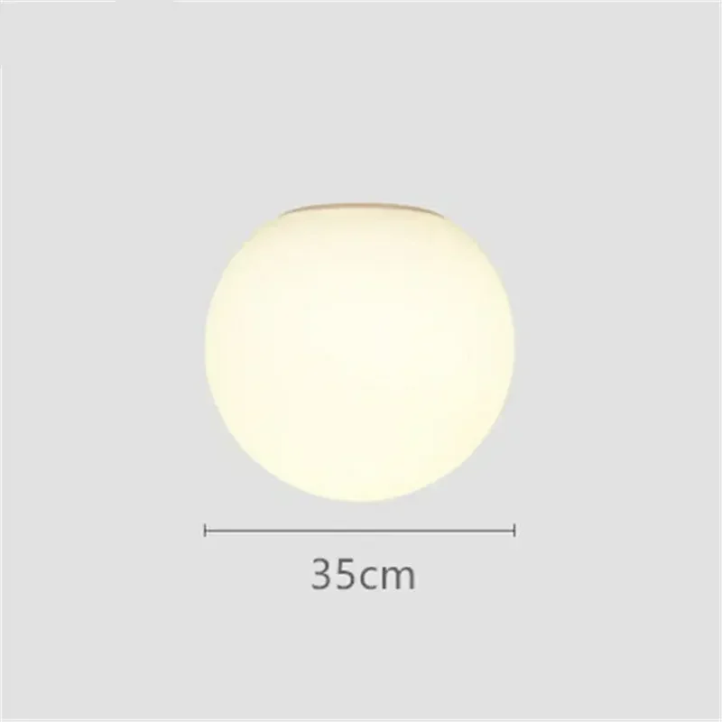 applique murale led moderne abat-jour rond en verre blanc - Image 9