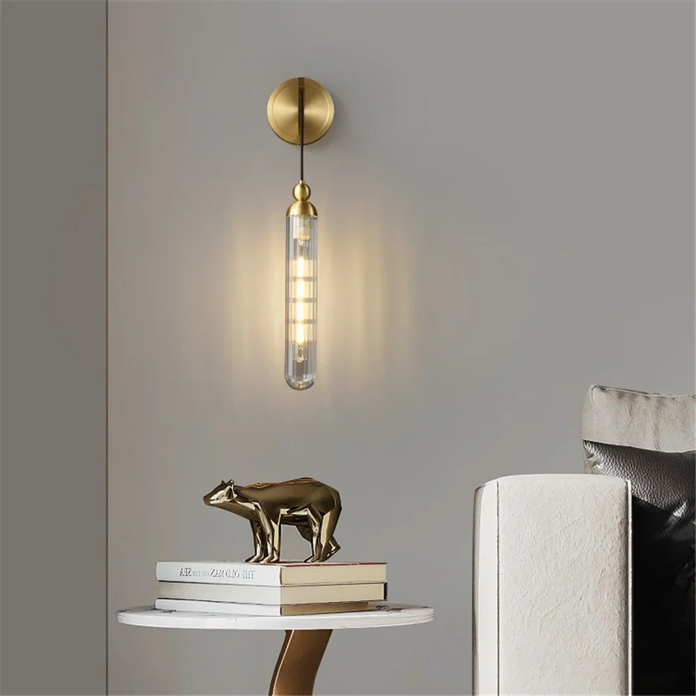 applique murale led moderne en cuivre et verre décoratif - Image 3
