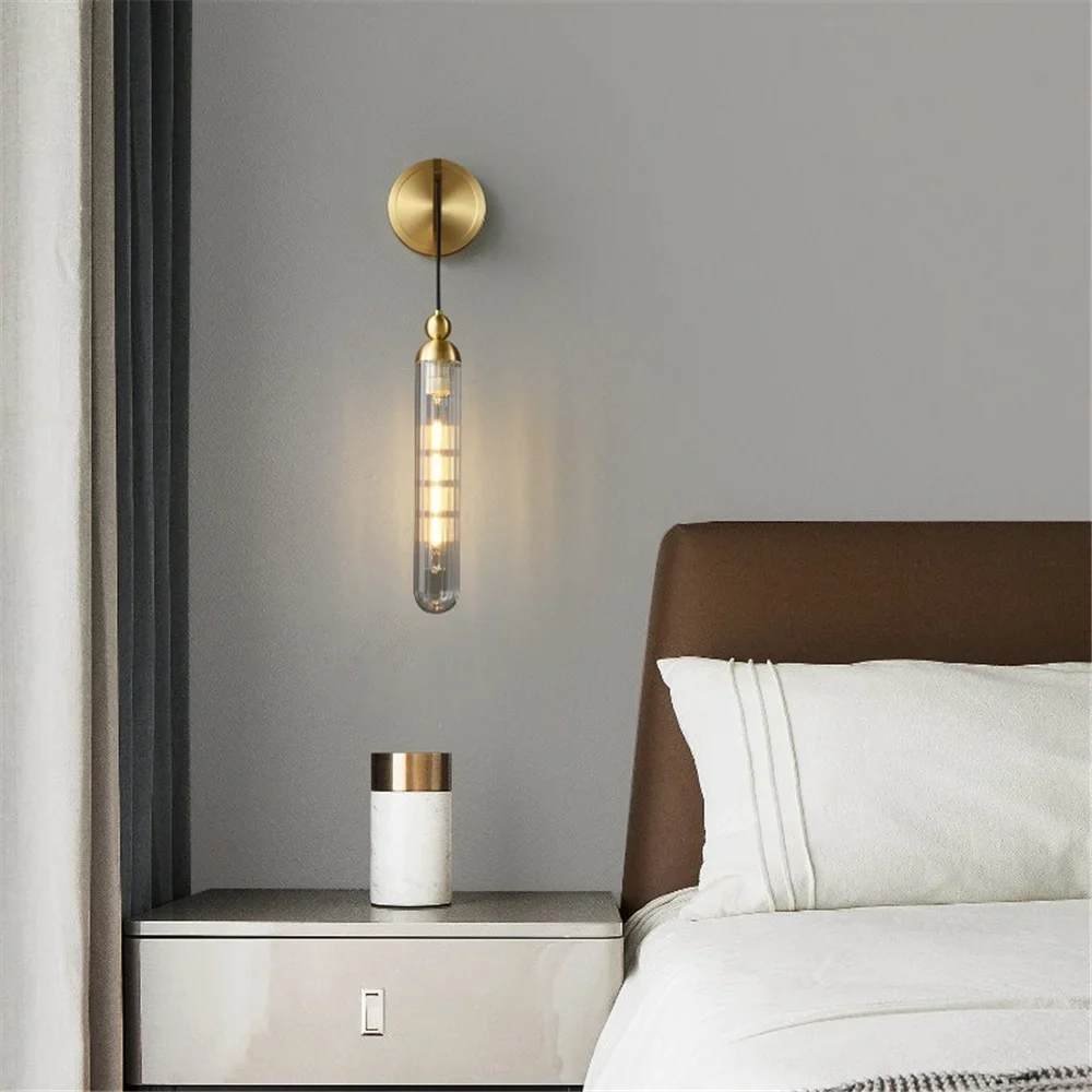 applique murale led moderne en cuivre et verre décoratif - Image 4