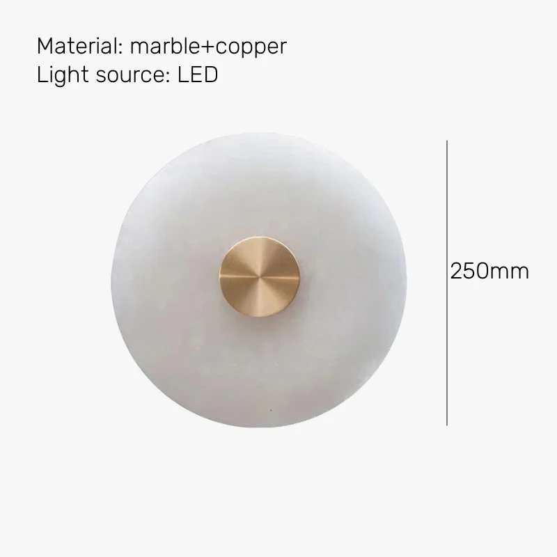 applique murale led moderne en marbre et cuivre 3000k artistique - Image 6