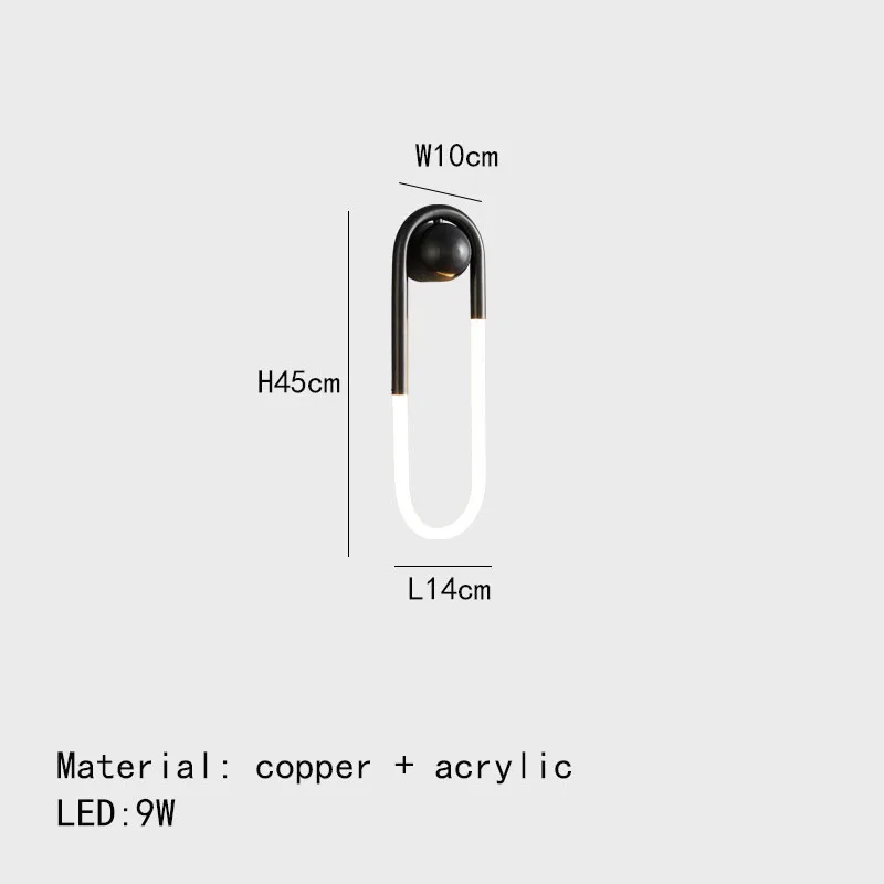 applique murale led moderne forme ellipse pour décoration intérieure - Image 9