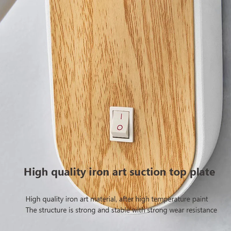 Applique murale LED nordique en grain de bois - Image 5