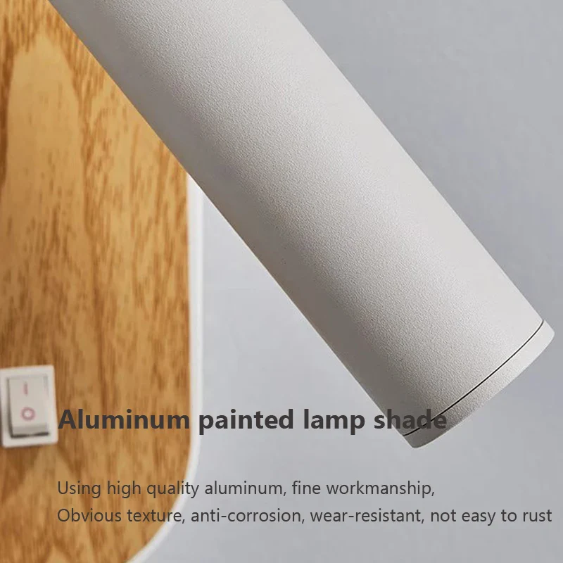 Applique murale LED nordique en grain de bois - Image 6