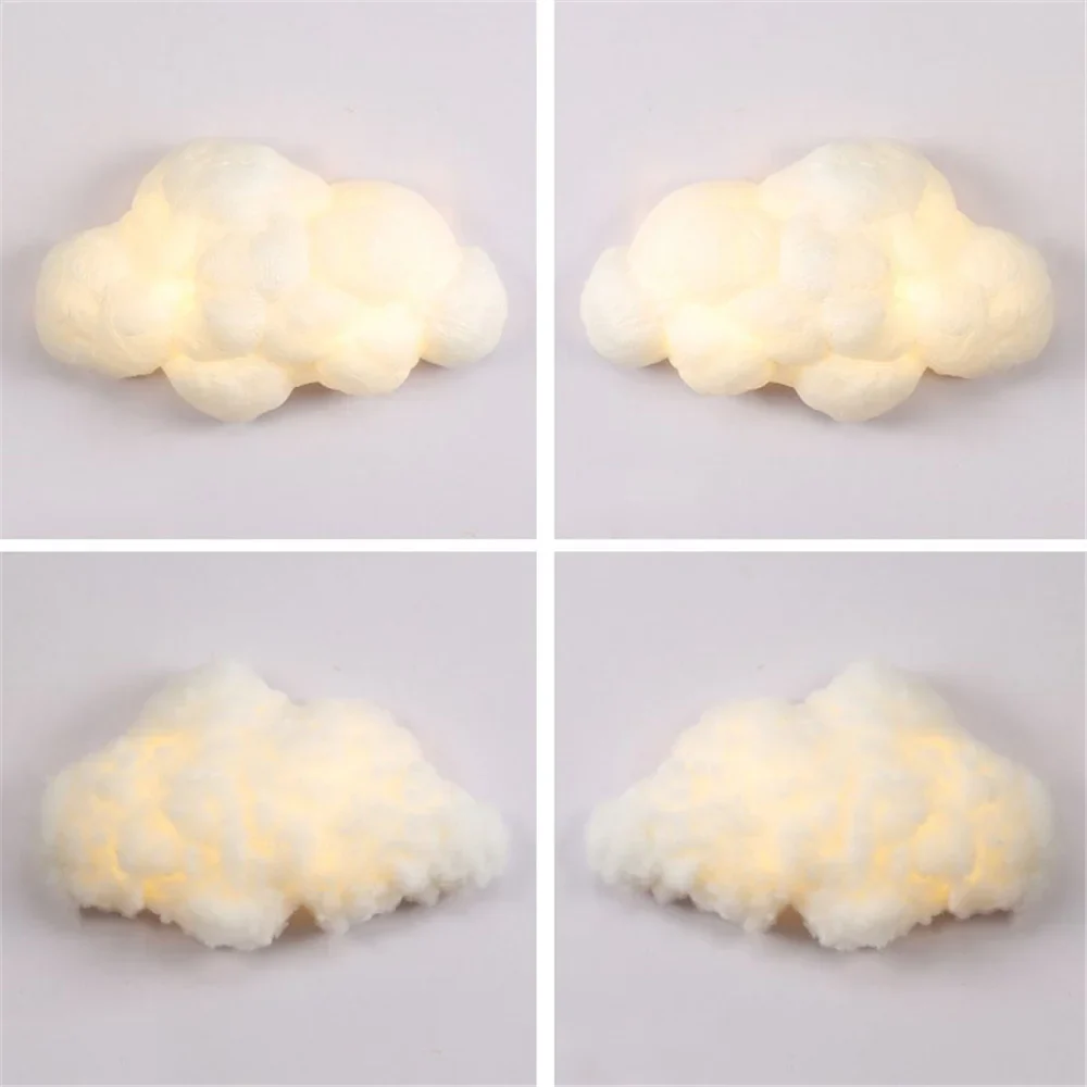 applique murale led nuage en imitation soie décorative pour enfants - Image 3