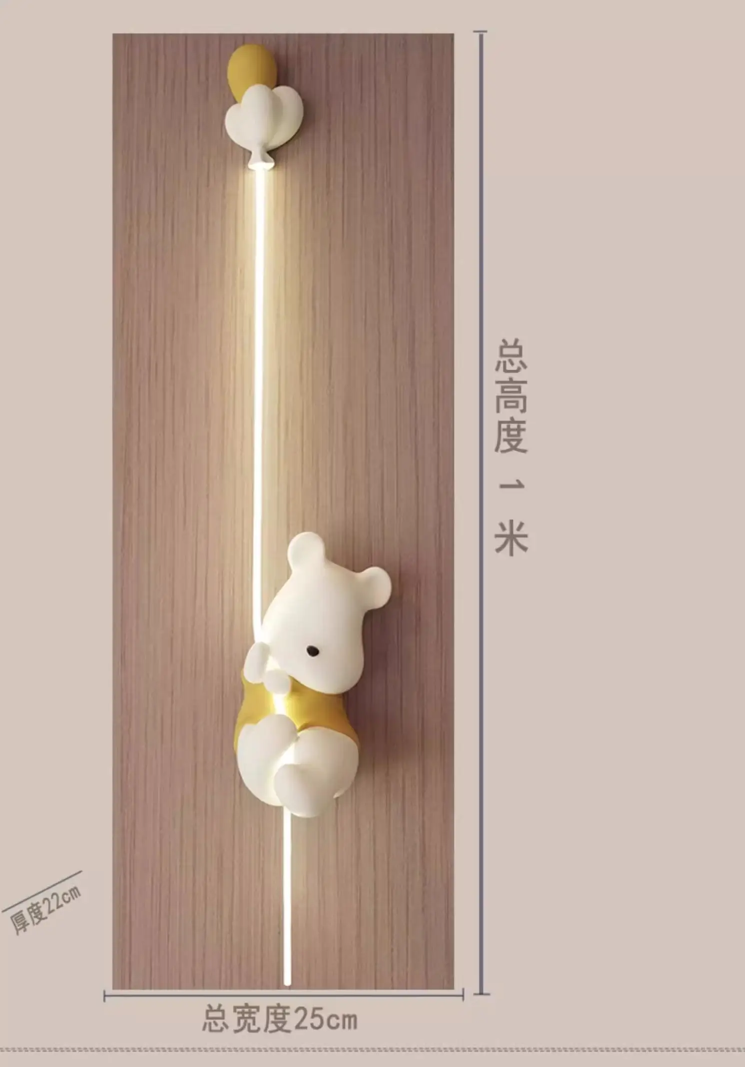 applique murale led ours décorative pour chambre enfant - Image 9