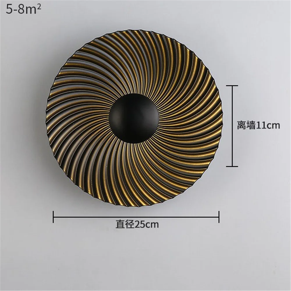 applique murale LED ronde en métal nordique décoratif pour intérieur moderne - Image 15