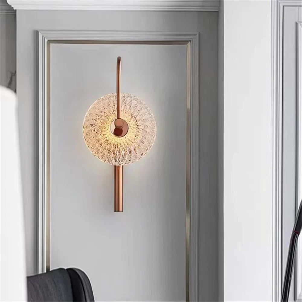 applique murale led ronde en verre de luxe pour éclairage artistique - Image 4