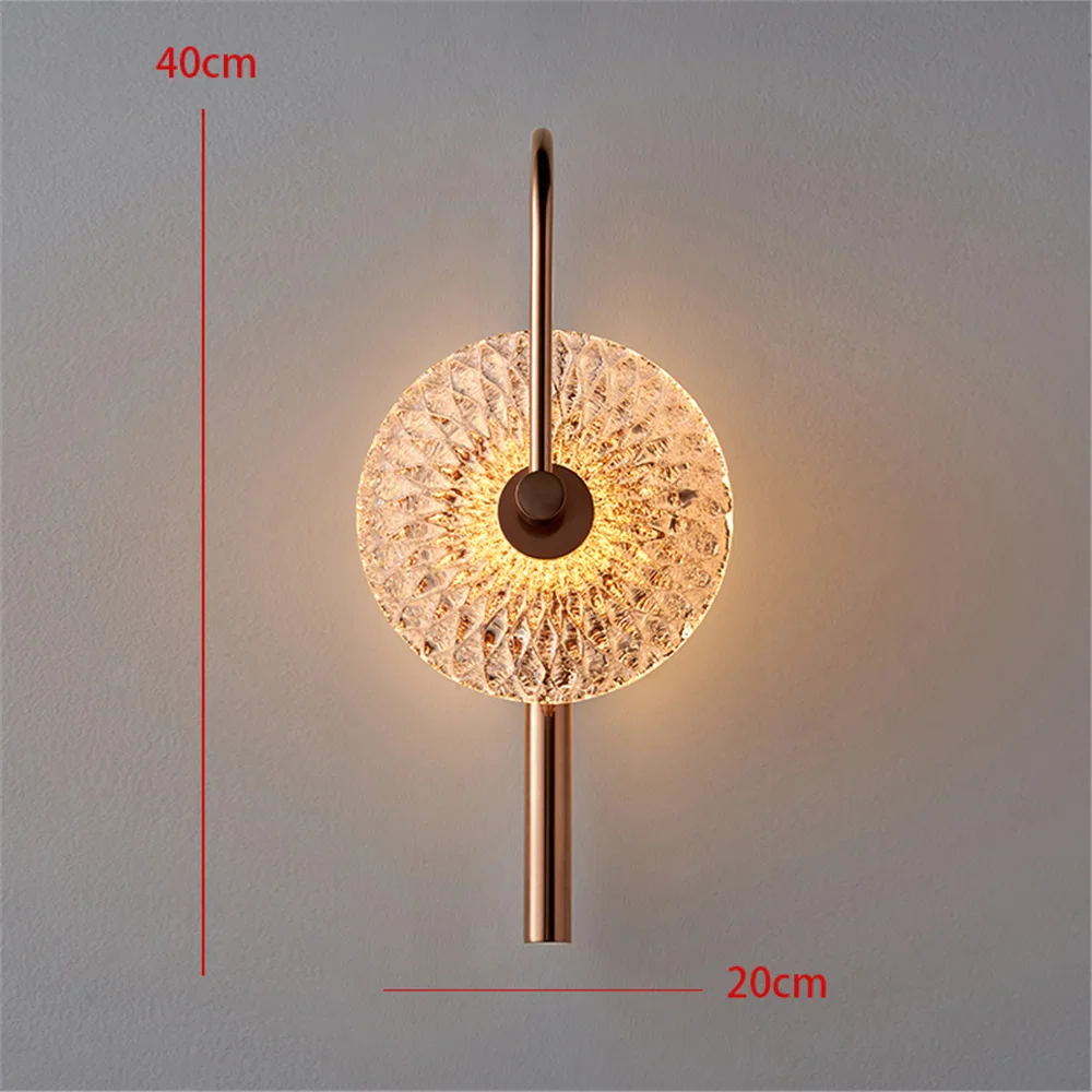 applique murale led ronde en verre de luxe pour éclairage artistique - Image 7
