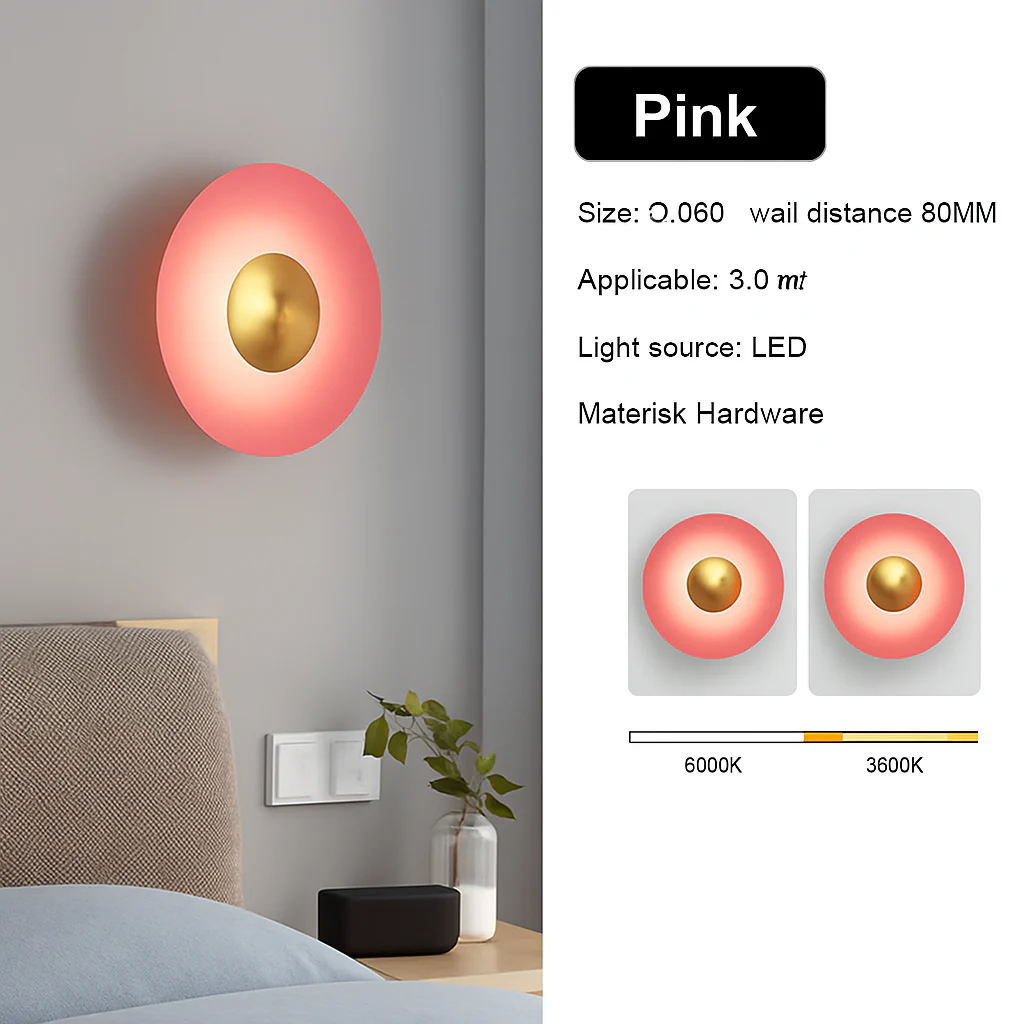 applique murale led ronde moderne pour décoration intérieure éclairage élégant - Image 8