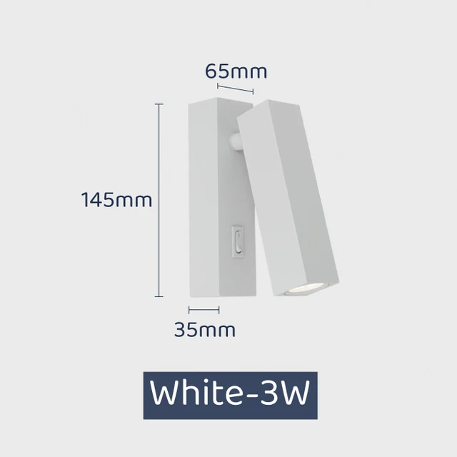applique murale led rotative avec interrupteur et port usb - Image 17