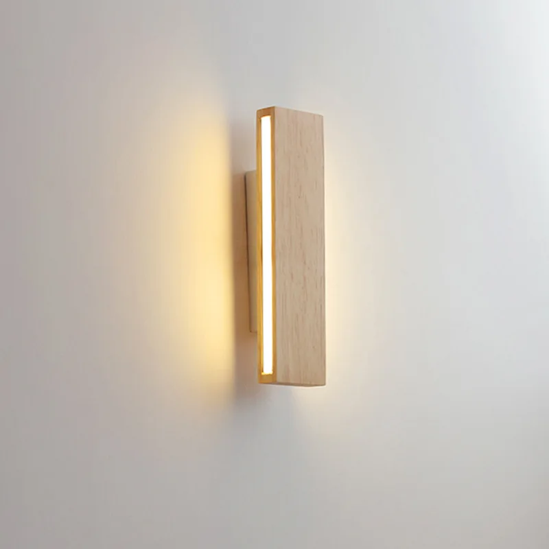 Applique murale LED rotative en bois - Image 4