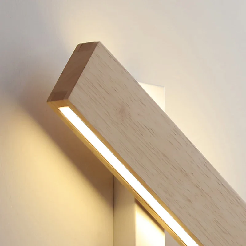 Applique murale LED rotative en bois - Image 5
