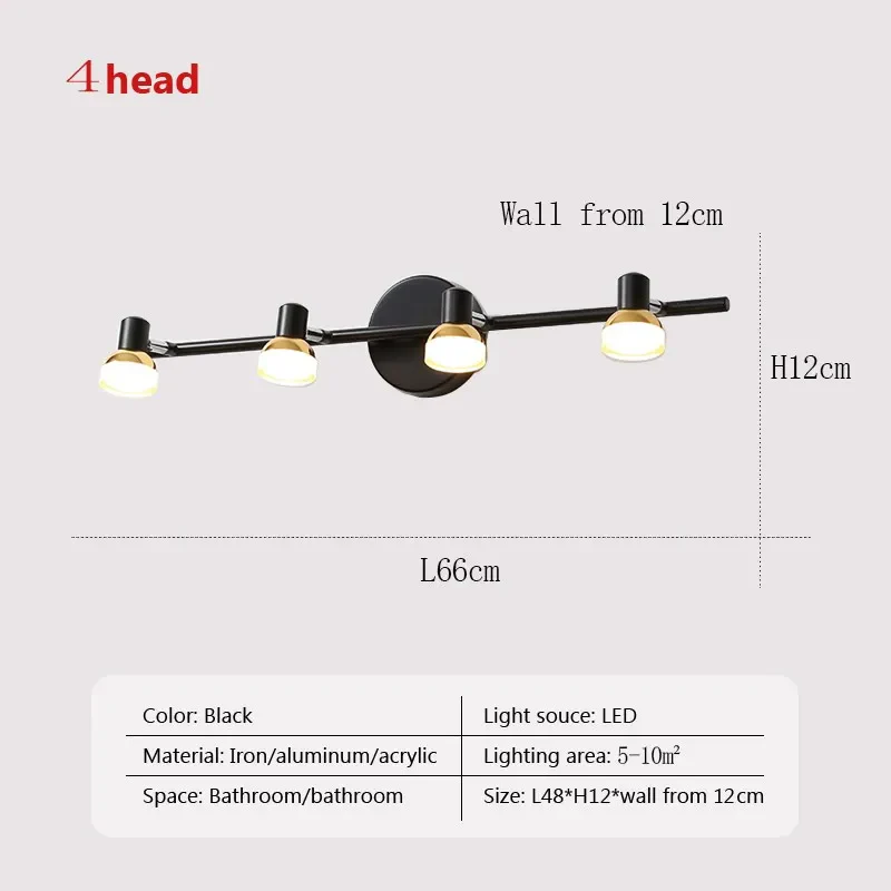 applique murale led simple avec miroir déco - Image 11