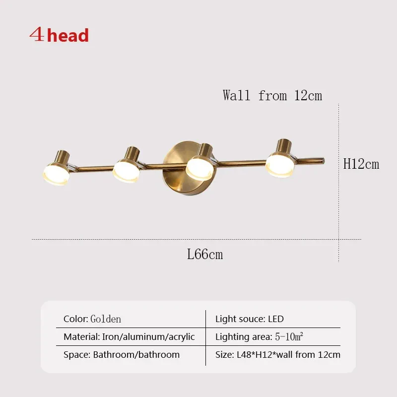 applique murale led simple avec miroir déco - Image 12