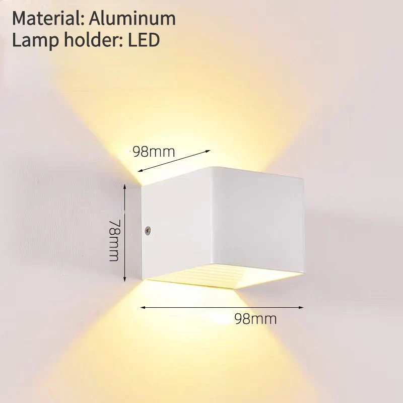 applique murale led simple en aluminium petite veilleuse d'ambiance - Image 8