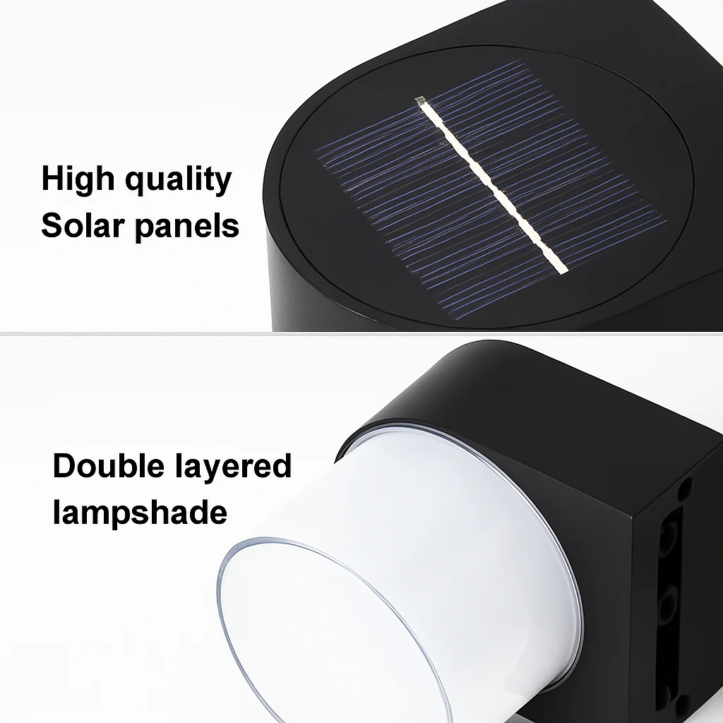 applique murale led solaire moderne étanche pour extérieur jardin - Image 6